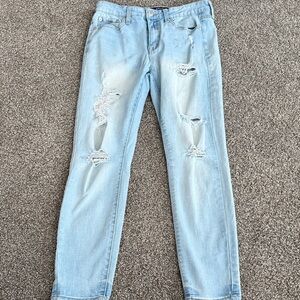 Light Blue Distressed Aero Jeans
